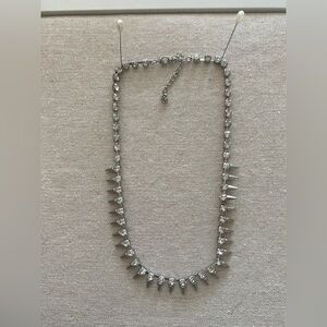 Edgy Rhinestone Spike Choker Necklace